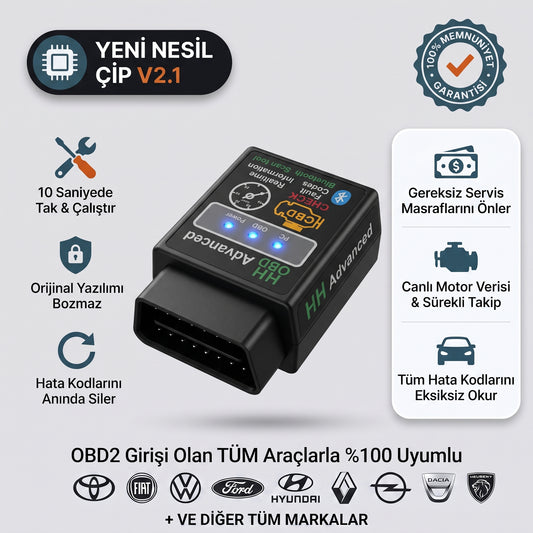Otonabız Cep Servisi Bluetooth OBD2 Araç Arıza Tespit Cihazı